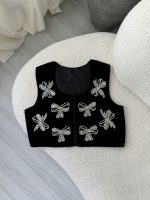 سخمه مشکی پاپیون ملیله نقره - تصویر 2