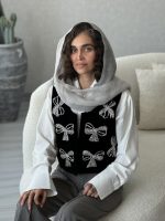 سخمه مشکی پاپیون ملیله نقره