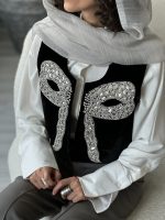 سخمه پاپیون بزرگ توپر مشکی - تصویر 2