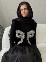 سخمه پاپیون بزرگ توپر مشکی - تصویر 5