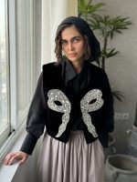 سخمه پاپیون بزرگ توپر مشکی - تصویر 3