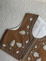 سخمه حاشیه گل نقره نسکافه (کودک 8 الی 12 سال) - تصویر 2