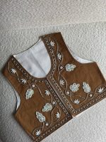 سخمه حاشیه گل نقره نسکافه (کودک 8 الی 12 سال)