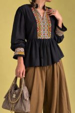 شومیز یاس مشکی - تصویر 4