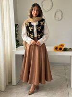 سخمه مشکی پاپیون ملیله طلایی