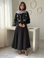 سخمه مشکی برگ انگور نقره - تصویر 2