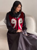 سخمه پاپیون بزرگ توپر زرشکی ( ارسال 15 آذر )