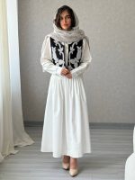 سخمه مهره مروارید با سنگ سفید - تصویر 2